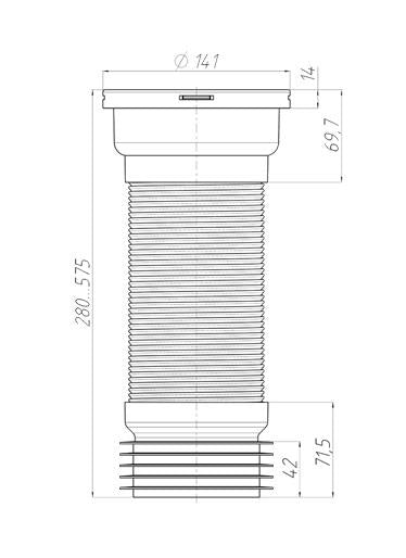 Przyłącze wc Ani Plast K928, Ø 110/141 mm