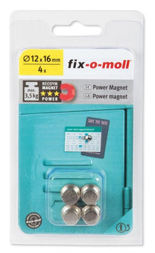 Magnesy Fix-O-Moll 3562820, 12 x 16 mm, 4 szt.