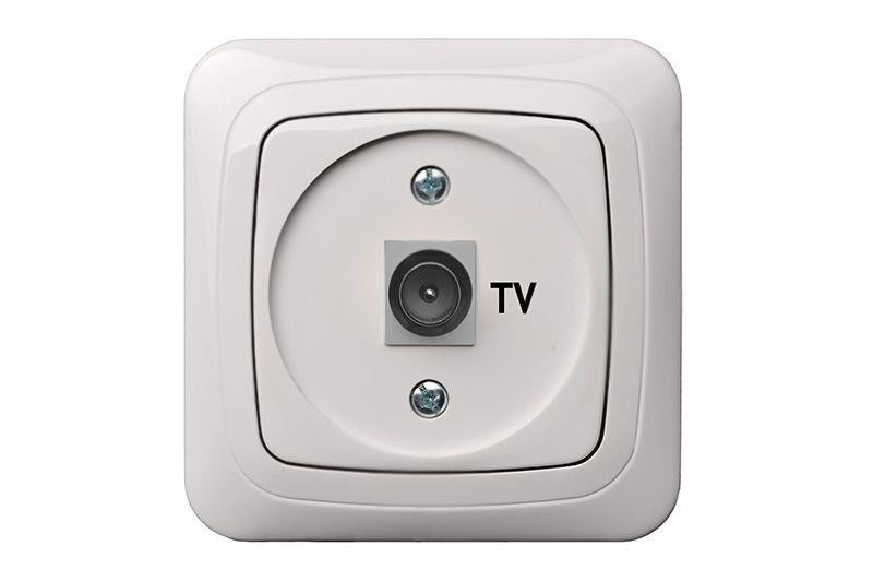 Antenna socket LIREGUS ALFA, white