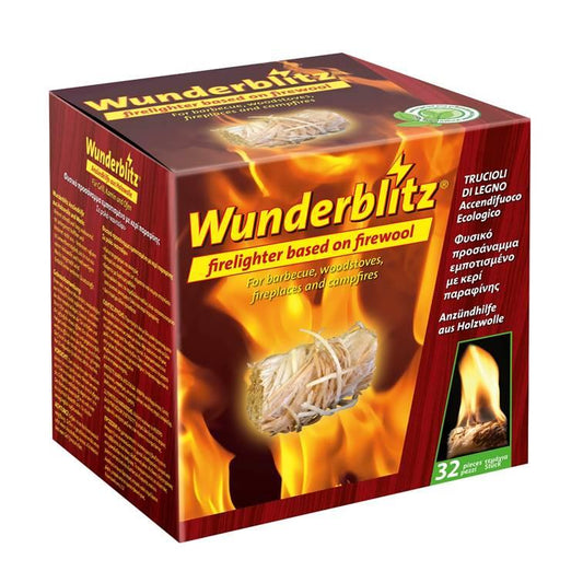 Wood wool firelighters, 32 pcs.