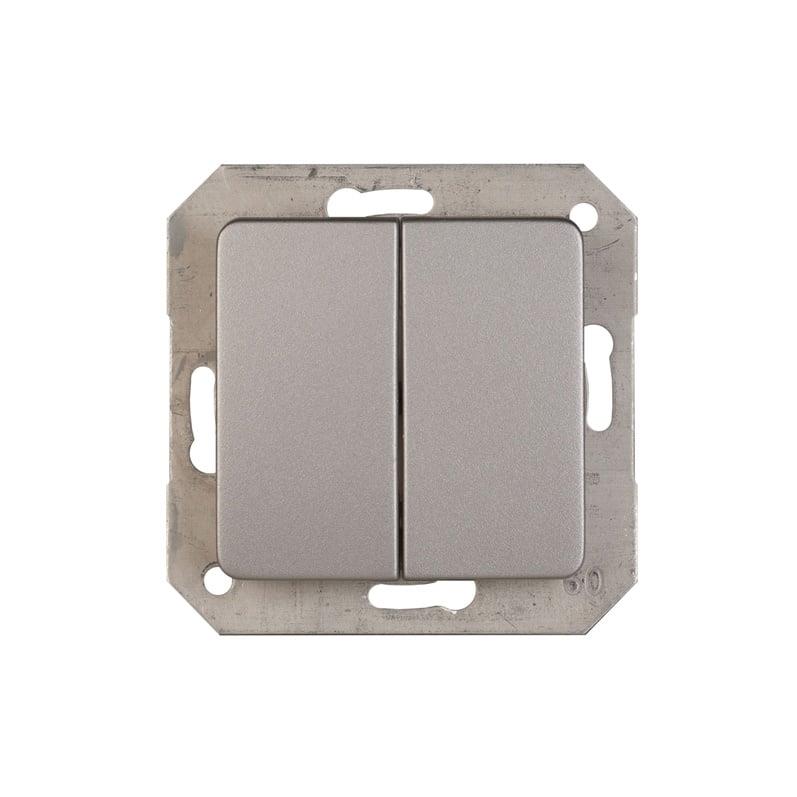 Switch VILMA SL250, 2 gang, metallic color