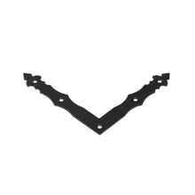 Ozdobny narożnik 2.5cm x 15cm, malowany stop metalu czarny