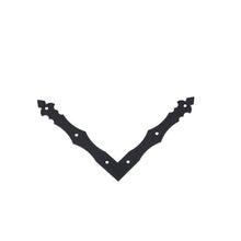 Decorative corner 3cm x 20cm painted metal alloy black