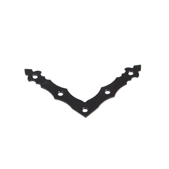Ozdobny narożnik 4cm x 30cm, lakierowany stop metalu, czarny