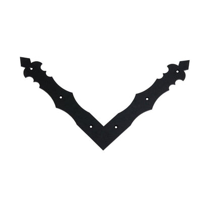 Decorative corner 1.5cm x 10cm painted metal alloy black