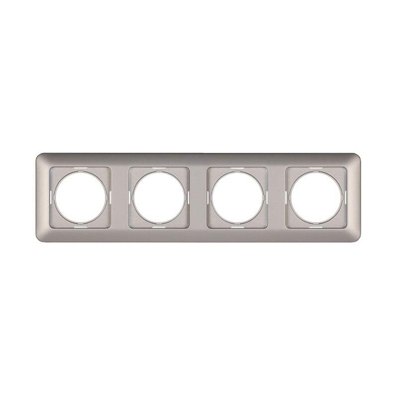 Four-gang frame VILMA SL250, metallic color