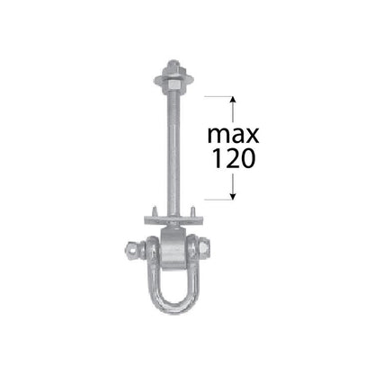 Haczyk Domax MHD120 8855, szary, 120 mm x 12 mm