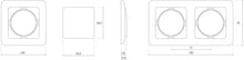 Four-gang frame VILMA SL250, metallic color