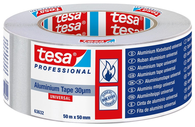Adhesive aluminum tape, Tesa, Universal, 50 m x 50 mm
