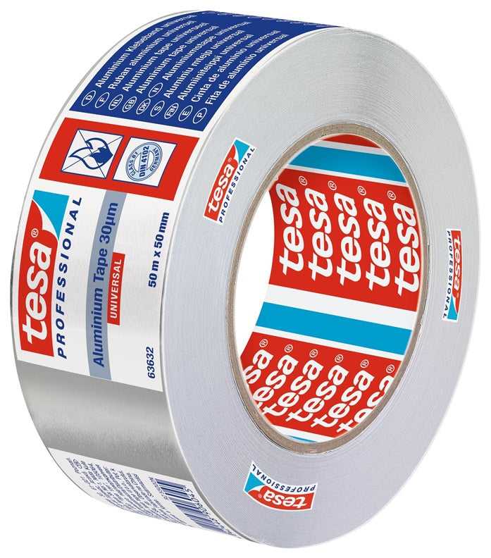 Adhesive aluminum tape, Tesa, Universal, 50 m x 50 mm