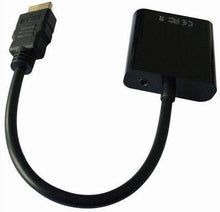Adapter GEMBIRD HDMI M, VGA F, czarny A-HDMI-VGA-03