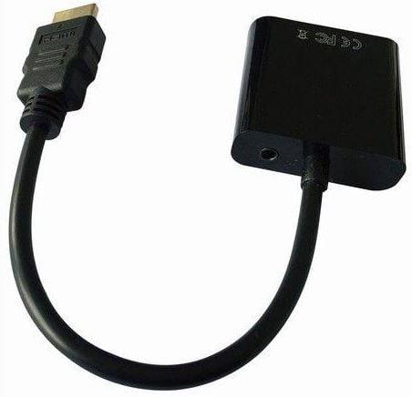 Adapter GEMBIRD HDMI M, VGA F, czarny A-HDMI-VGA-03