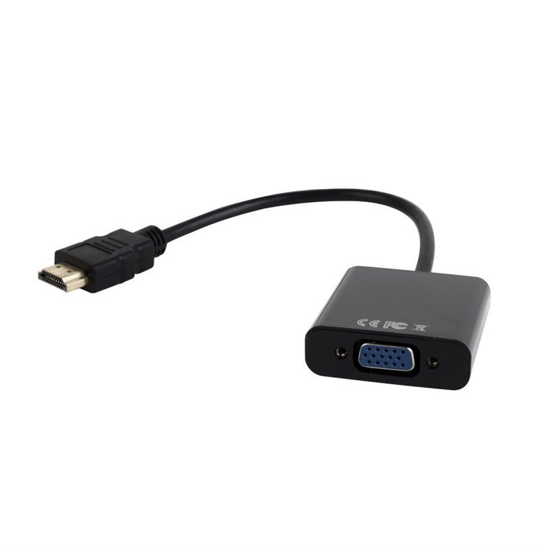 Adapter GEMBIRD HDMI M, VGA F, czarny A-HDMI-VGA-03