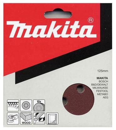 Tarcze szlifierskie Makita P-43577, nr 120, Ø125 mm, 10 szt.
