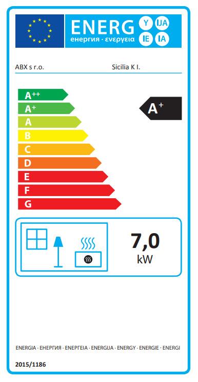 Krosnelė ABX SICILIA AHORNWEISS, 7 kW