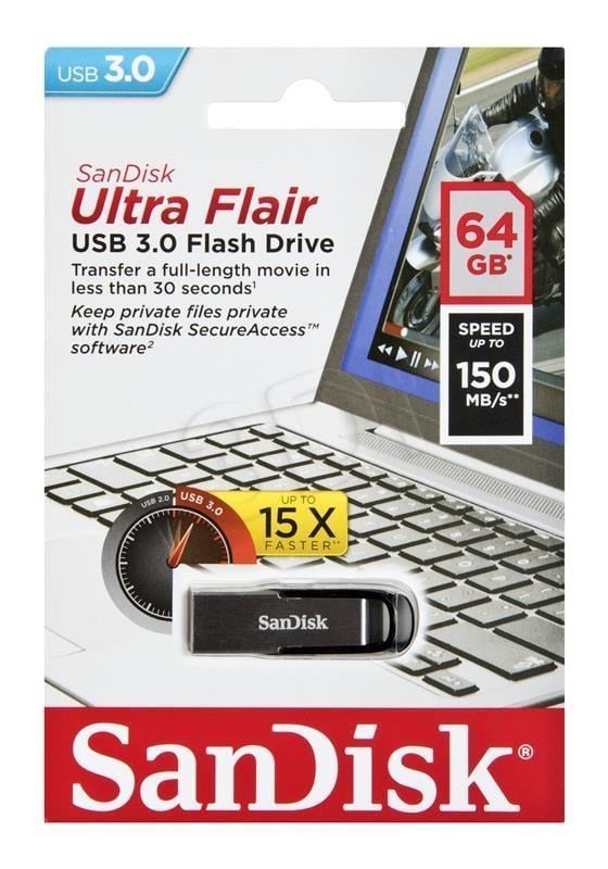 Pamięć USB SANDISK ULTRA FLAIR™, 64 GB