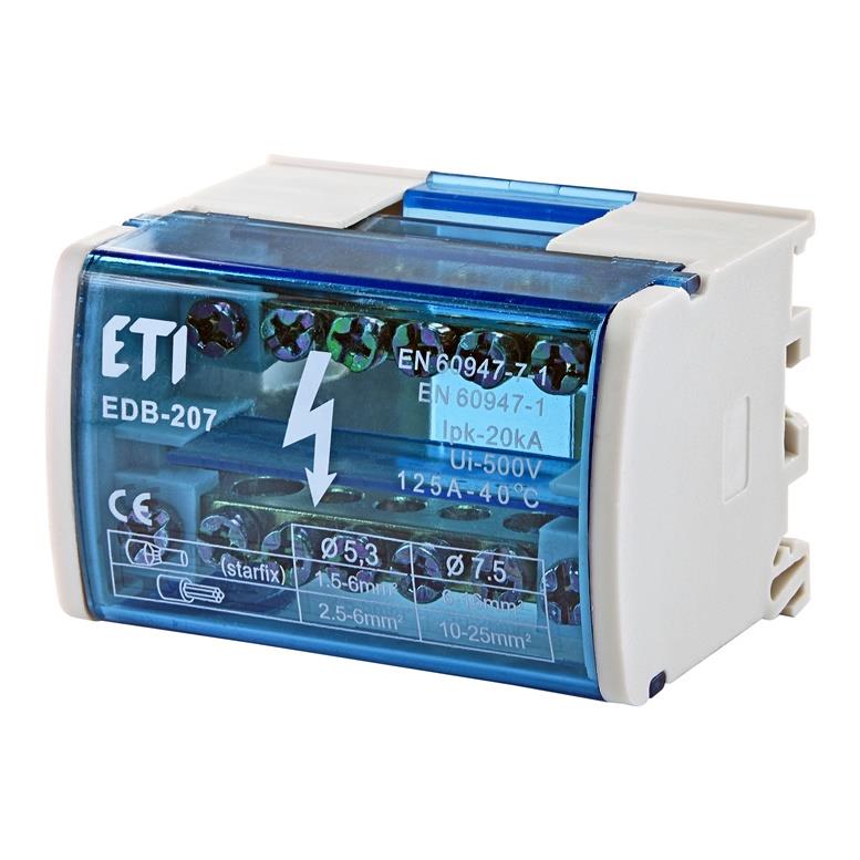Złączka ETI EDB-207, 5 x 1,5-6 mm²; 2 x 6-16 mm²