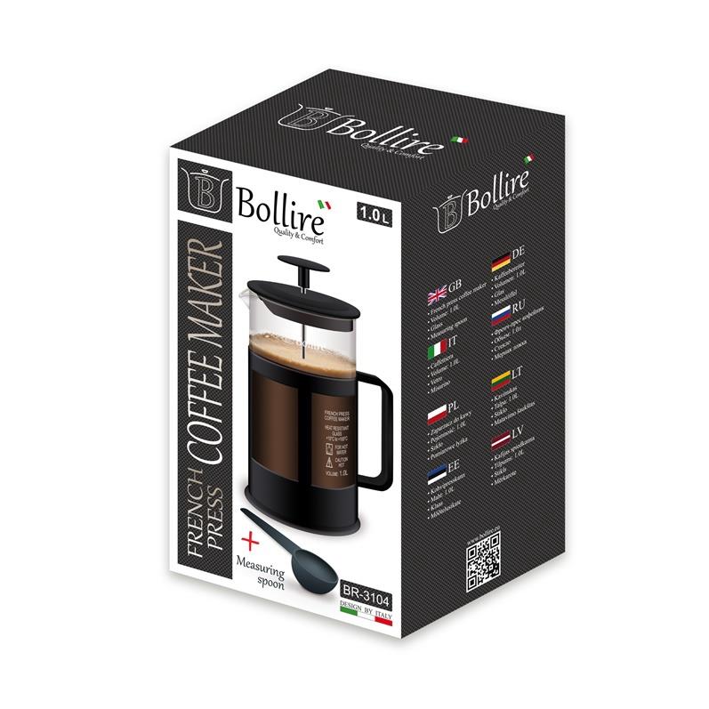 Zaparzacz do kawy Bollire, z sitkiem, 1 l