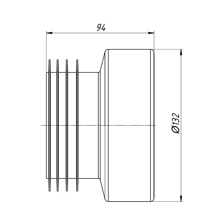 Unitazo mova Ani Plast W0210EU, Ø 132 mm, balta