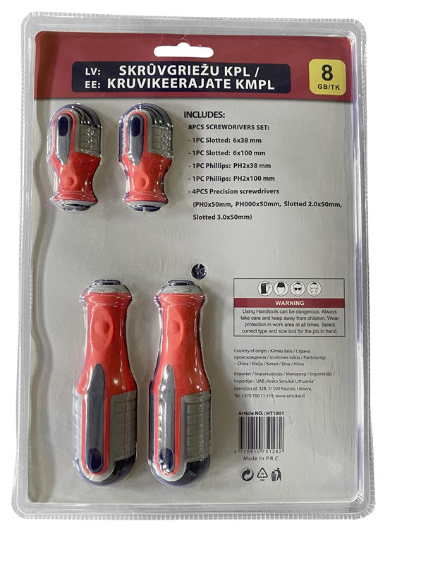 Screwdriver set HT1001, 8 pcs.