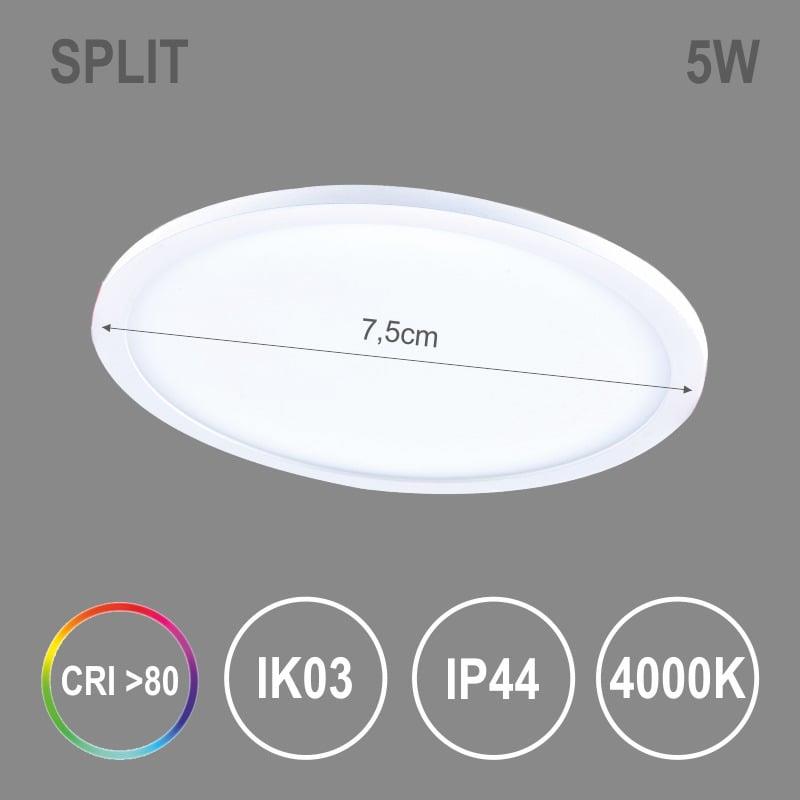 Įmontuojamas šviestuvas Tope Split R NW, 5W, LED, 4000K