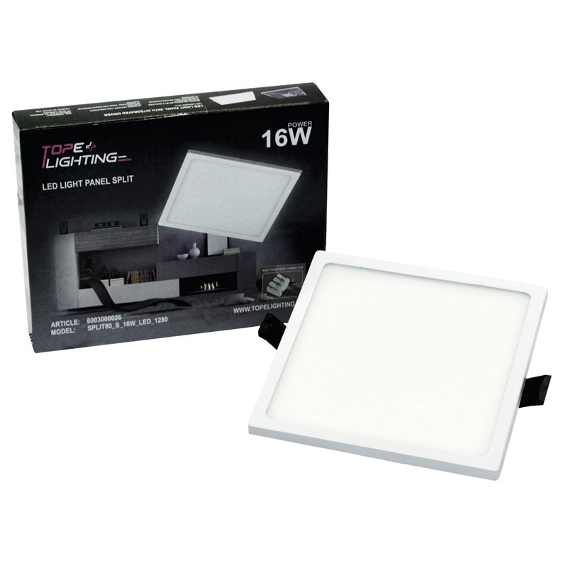 Oprawa wbudowana Tope Split, 16W, 4000°K, LED, biała