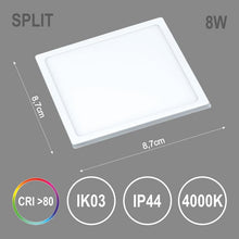 Oprawa wpuszczana Tope Split SQ NW, 8W, LED, 4000K