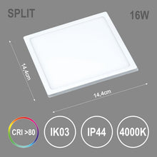 Oprawa wbudowana Tope Split, 16W, 4000°K, LED, biała