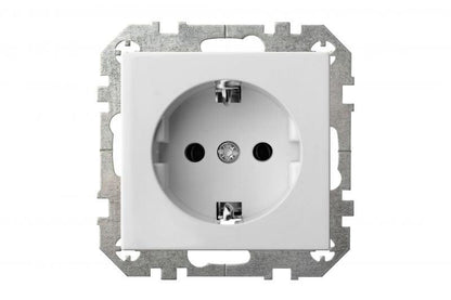 Socket outlet LIREGUS EPSILON, earthed, white