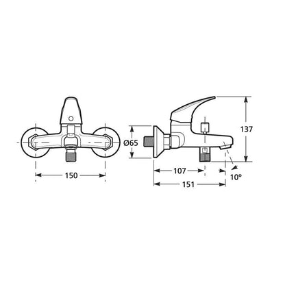 Bateria wannowa Jika Talas H3211N70044001