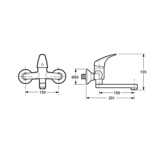 Bateria ścienna Jika Talas H3111N70042201
