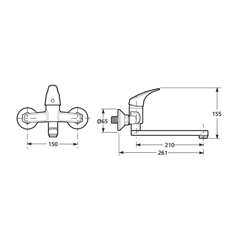 Bateria ścienna Jika Talas H3111N70042301