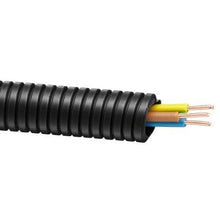 Kabel w rurze karbowanej RKGS 16, 3x1.5 mm², 25 m, czarny