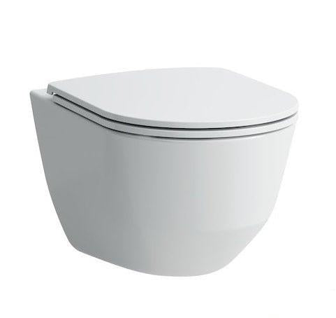 Wall-mounted toilet with seat LAUFEN RIMLESS, 360×530 mm