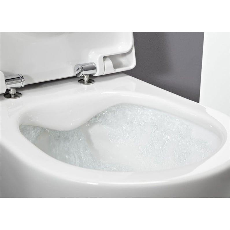 Wall-mounted toilet with seat LAUFEN RIMLESS, 360×530 mm