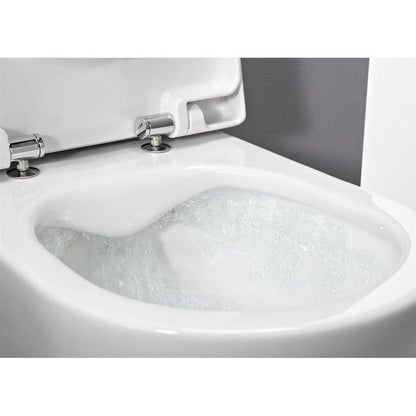 Wall-mounted toilet with seat LAUFEN RIMLESS, 360×530 mm