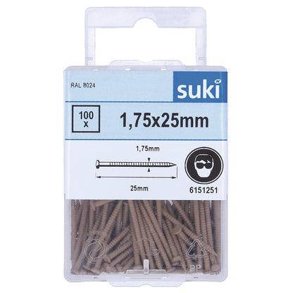 Cladding nails, 1.75 x 25 mm, 100 pcs.