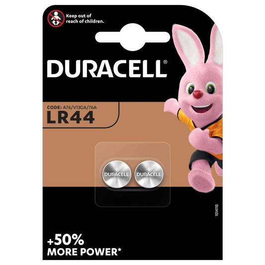 DURACELL LR44 batteries, 1.5V, 2 pcs.