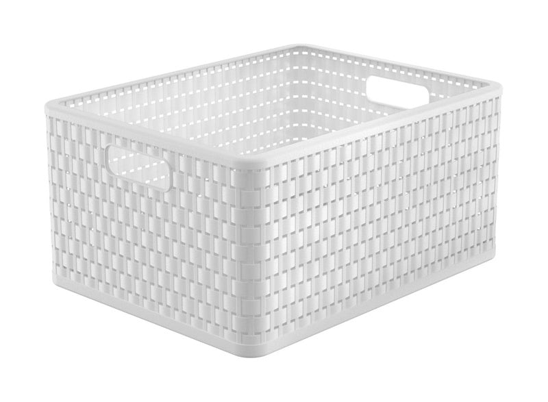 Storage box ROTHO 11668, 28 l, white, 43×33×21.5 cm