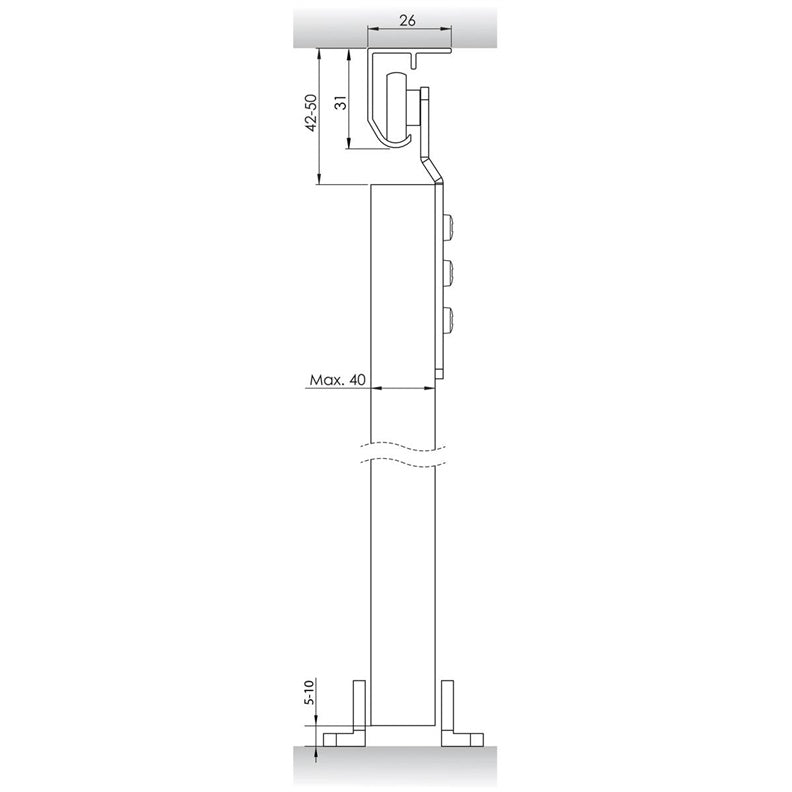 Rinkinys Helaform 10302, stumdomosioms vidaus durims, 1200mm