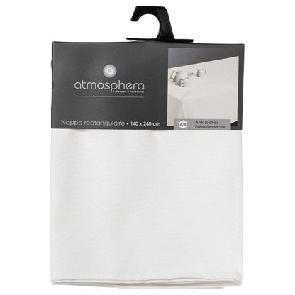 Stain-resistant tablecloth, cream, 140 x 240 cm
