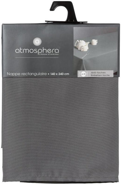 Stain-resistant tablecloth, grey, 140 x 240 cm