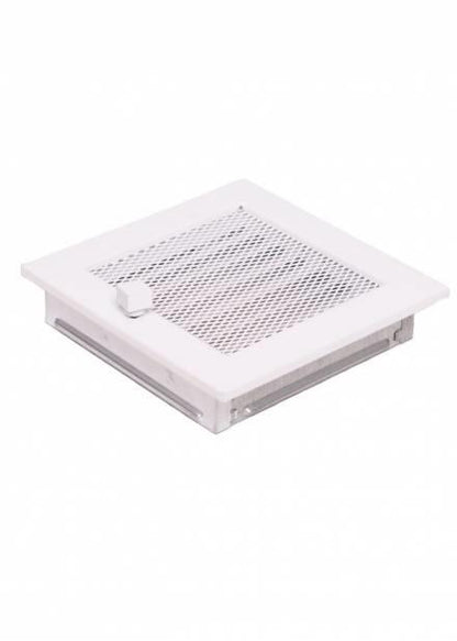 Kratka kominkowa HEARTH 170x170mm, (biała z żaluzjami)