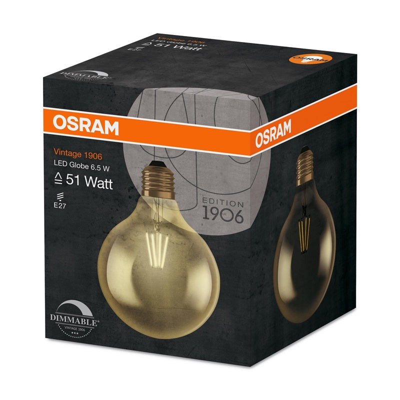 Osram LED bulb, G125, E27, 7.5 W, 725 lm, 2500 K