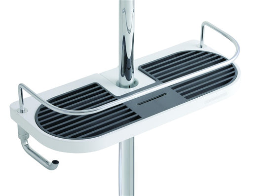 Shower shelf Ferro 65580.1, 280 mm x 90 mm x 120 mm, white