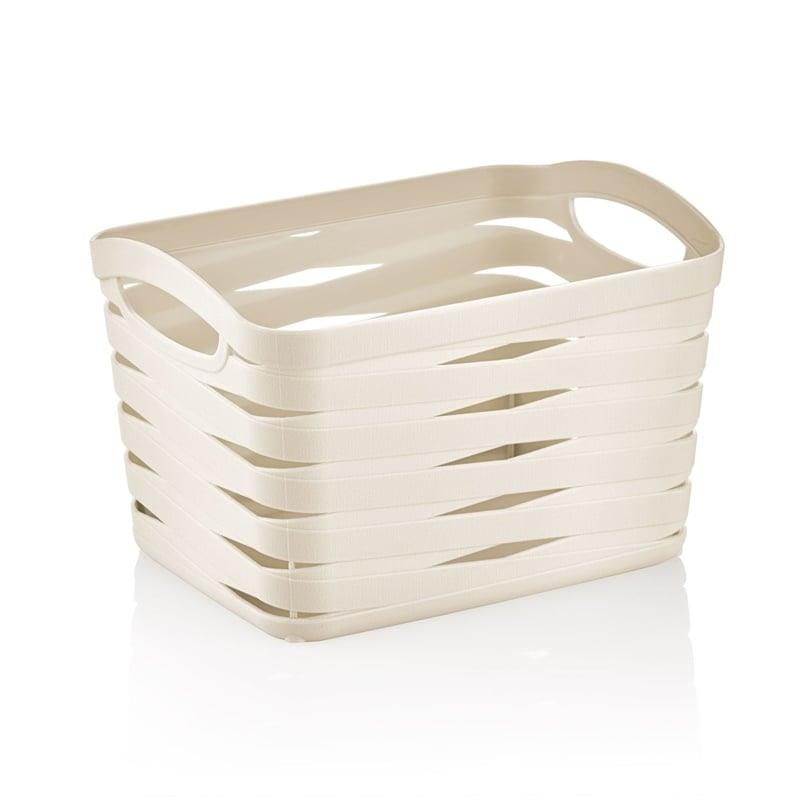 Basket Ribbon M-094, 1.5 l, plastic, cream