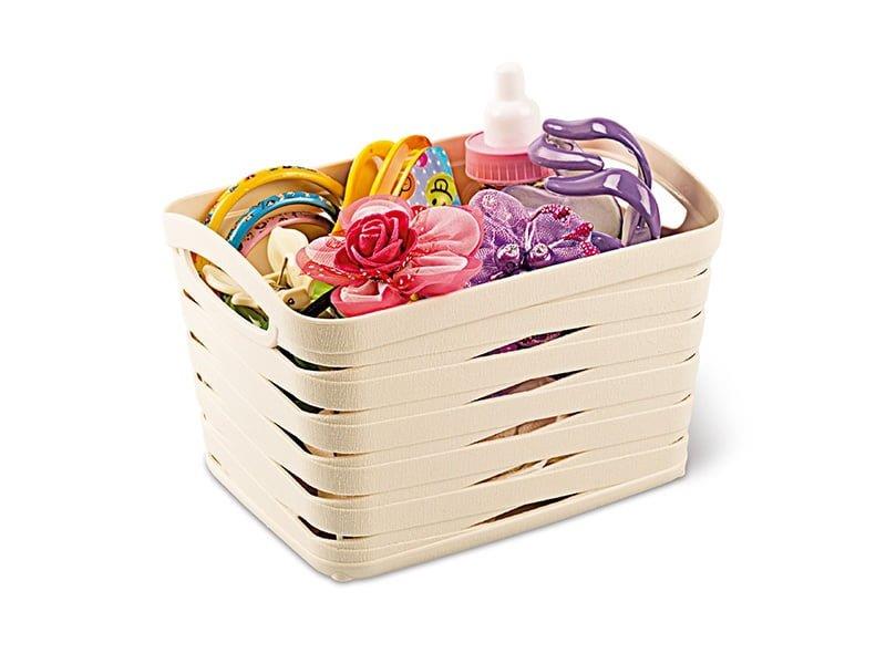 Basket Ribbon M-094, 1.5 l, plastic, cream