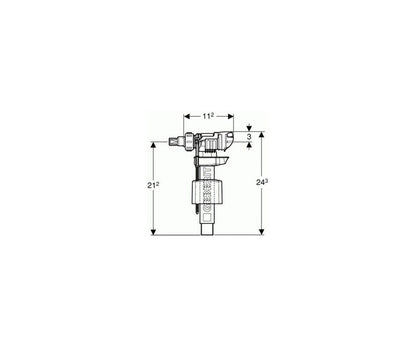 Vandens pripildymo mechanizmas Geberit 136.723.00.3, 3/8"