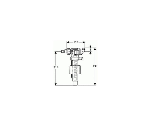 Vandens pripildymo mechanizmas Geberit 136.723.00.3, 3/8"