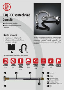 Wąż przyłączeniowy Tucai Taq Pex, M10, L15,5, G1/2'', 70 cm
